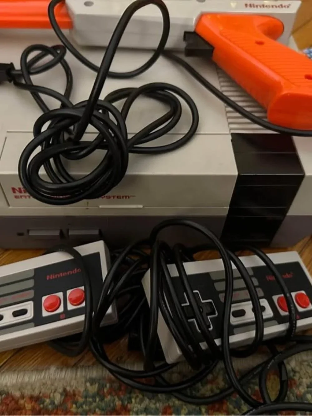 Original Nintendo Set with two controllers, gun and more